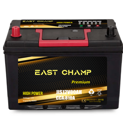 Car Battery Automotive Maintenance Free Lead Acid Battery JIS12V80AH
