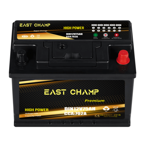 Car Battery Automotive Maintenance Free Lead Acid Battery DIN12V75AH